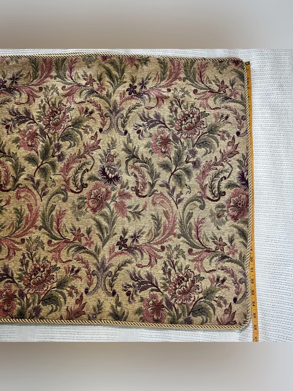 Woven Jacquard Tapestry Two King Pillow Shams 32”X26” Corded Edge Trim